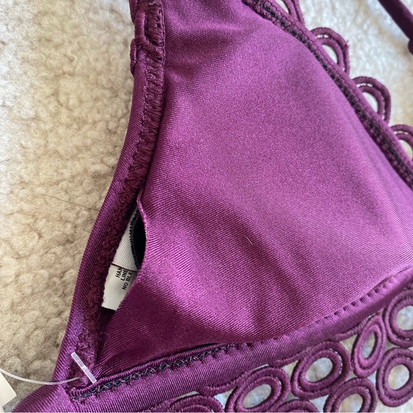 NWT Purple BECCA SWIM triangle bikini top, small - Picture 4 of 12